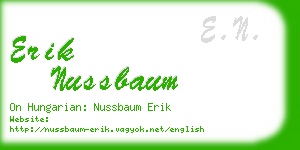 erik nussbaum business card